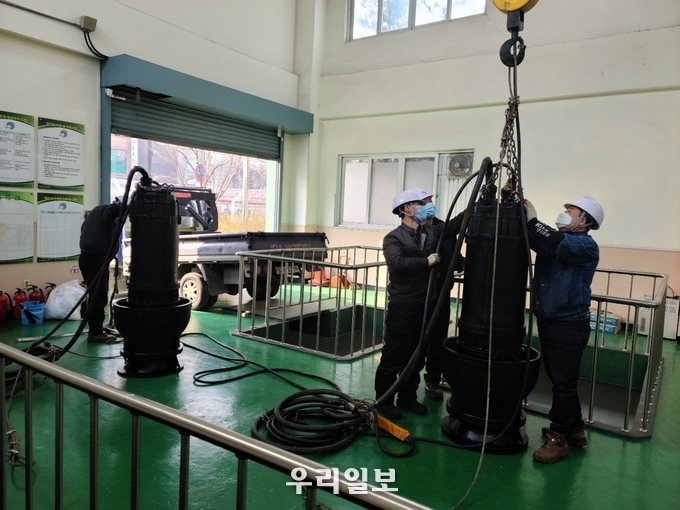 남동구, 여름철 자연재난 대비 소래 배수펌프장 정비 ⓒ남동구청