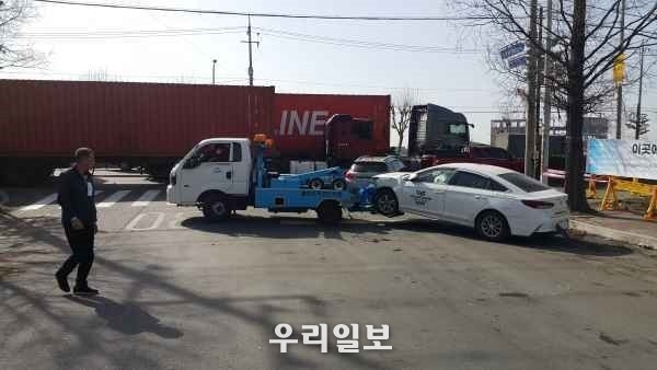 불법 주정차 견인(번호판 미부착 차량 ⓒ미추홀구
