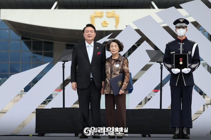 8월 15일 윤석열 대통령은 제77주년 광복절 경축식에 참석했습니다.ⓒ 대통령실 제공