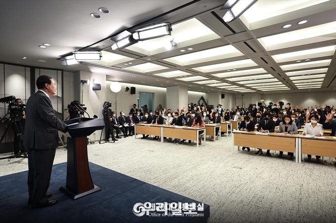 8월 16일 윤석열 대통령은 취임 100일 기자회견을 했습니다. ⓒ 대통령실 제공