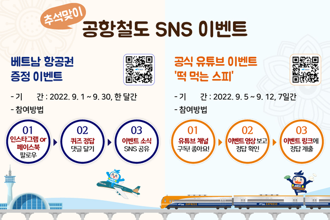 공항철도 SNS 이벤트 홍보 이미지 ⓒ 공항철도 제공