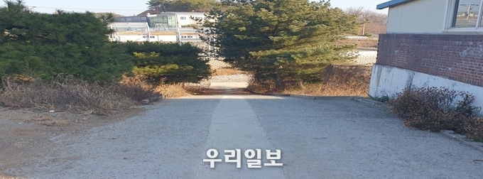 쇄암리 진입도로 상단 