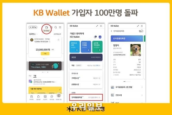 KB국민은행, KB Wallet 가입자 100만명 돌파