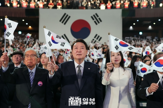 3월 1일 윤석열 대통령 부부는 제104주년 3·1절 기념식에 참석했다.ⓒ 대통령실 제공