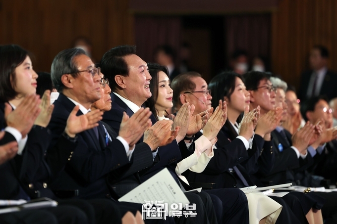 3월 1일 윤석열 대통령 부부는 제104주년 3·1절 기념식에 참석했다.ⓒ 대통령실 제공