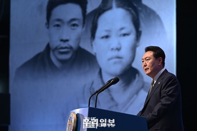 3월 1일 윤석열 대통령 부부는 제104주년 3·1절 기념식에 참석했다.ⓒ 대통령실 제공