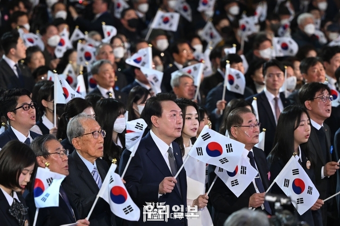 3월 1일 윤석열 대통령 부부는 제104주년 3·1절 기념식에 참석했다.ⓒ 대통령실 제공
