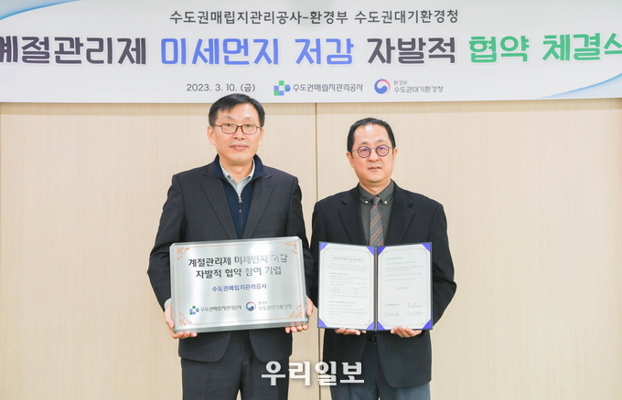 수도권매립지관리공사, 환경부 수도권개기환경청 미세먼지 저감 협약 체결식 개최 ⓒ 수도권매립지관리공사 제공