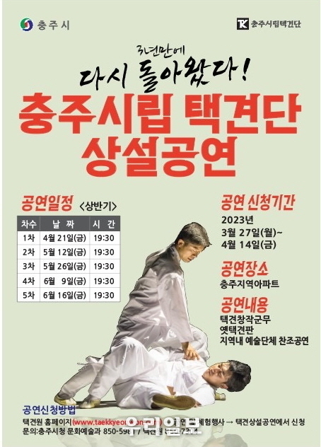 충주시립택견단 상설공연 안내 포스터.(사진=충주시청)