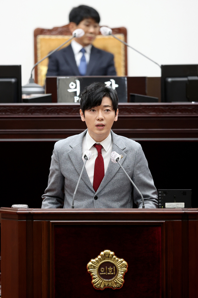 김용희 의원이 제285회 시의회 임시회 제4차 본회의 발언을 하고 있다. ⓒ 인천시의회 제공