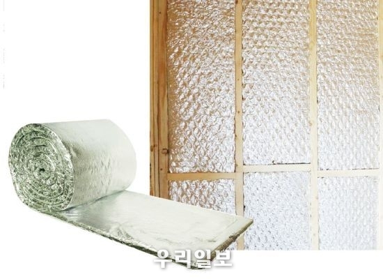 다온산업의 프라임셀은 밀폐된 공기층을 접목하여 단열성능을 높인 열반사 단열재로 얇은 두께로 곡면에도 시공이 가능하다.