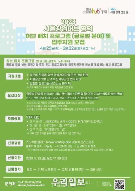 허브배치프로그램 모집공고 글로벌 포스터