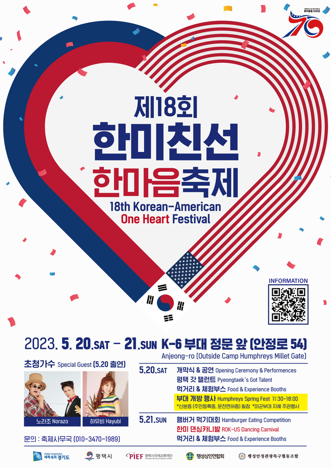 평택시국제교류재단 2023 한미친선 한마음 축제 댄싱카니발 포스터 ⓒ 평택시 제공