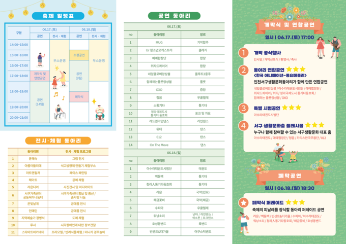 서구문화재단이 생활문화축제 개최 포스터 ⓒ 서구 제공