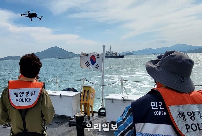 완도해경이 수난대비 훈련을 진행하고 있다.(사진=완도해양경찰서)