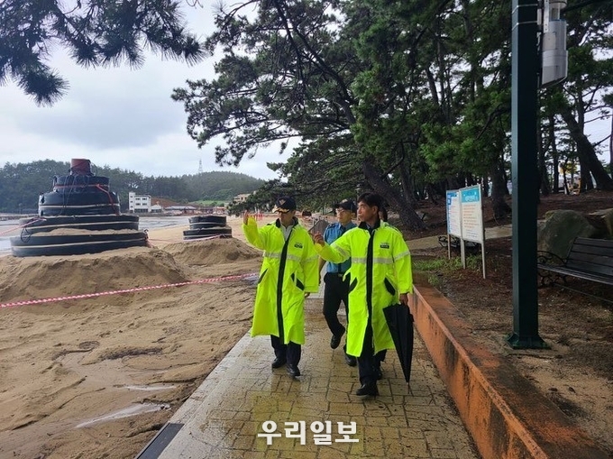 완도해경이 집중호우 대비 지휘관 주관 현장점검에 나섰다.ⓒ완도해양경찰서 제공