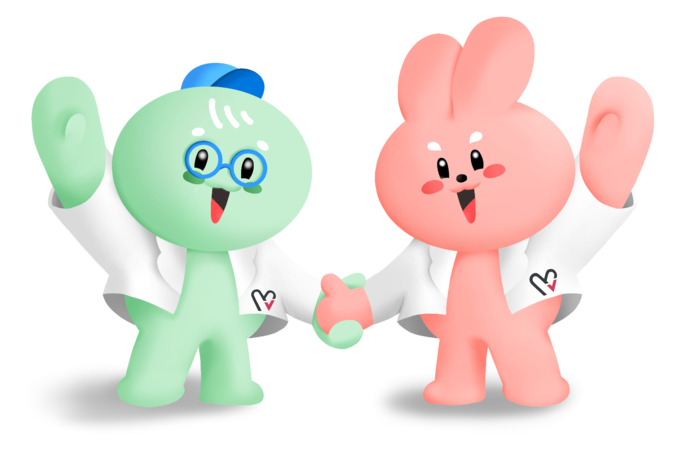 캐릭터 뿌기와 또기.ⓒ한국건강관리협회 제공
