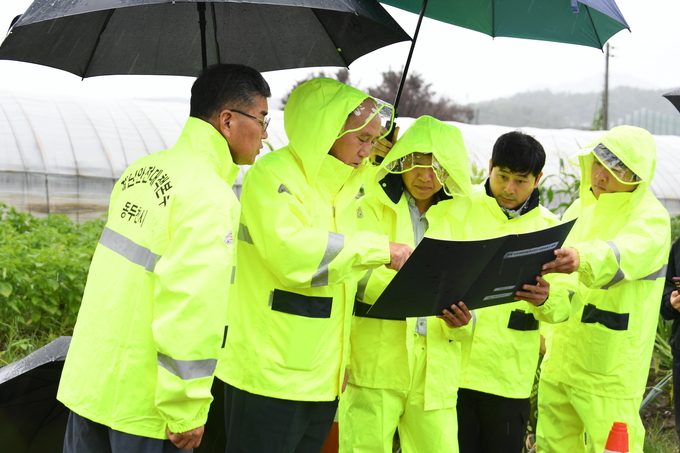 박형덕 시장, 태풍 북상에 휴가 반납...피해 우려지역 긴급 예찰 나서고 있다. ⓒ 동두천시 제공