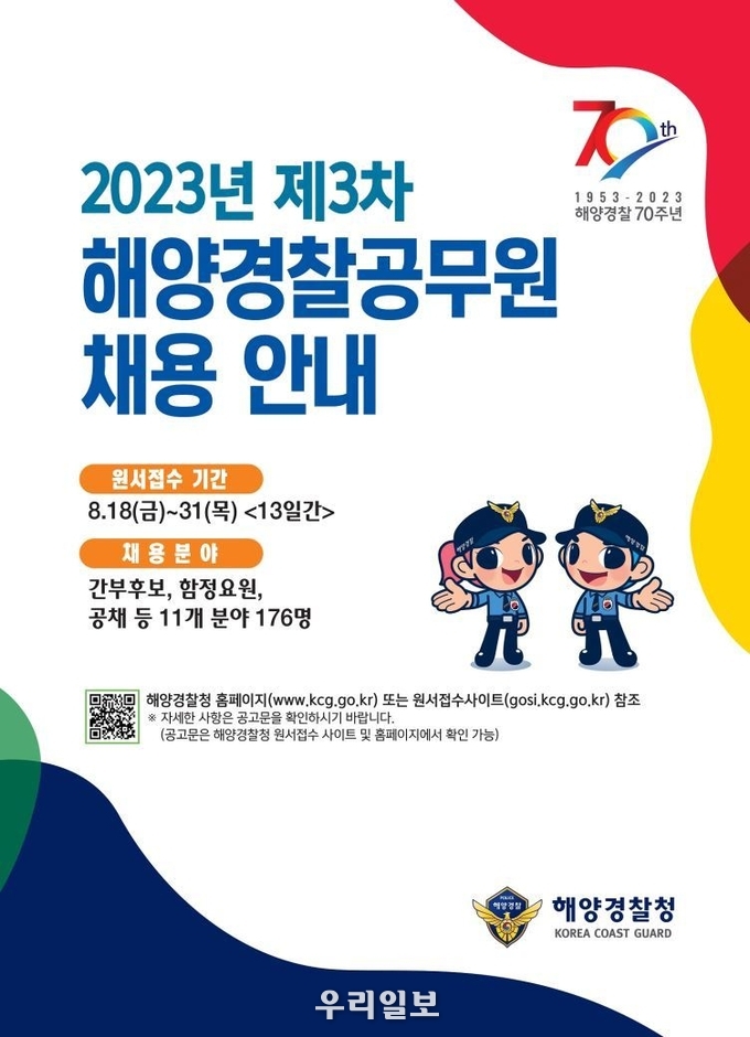 서해해경청 해양경찰공무원 채용 안내 포스터.ⓒ서해지방해양경찰청 제공