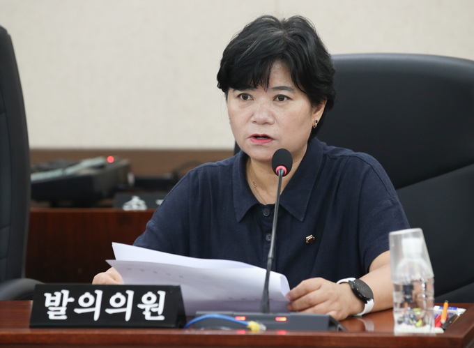 유승분 인천시의원 발의 모습 ⓒ 인천시의회 제공