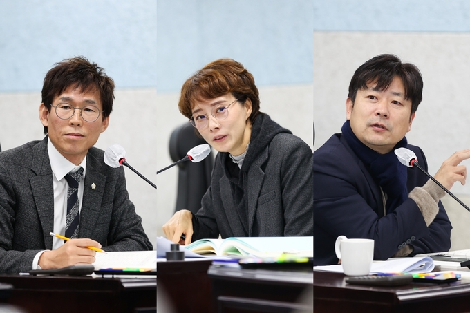 최훈 의원,장수진 의원,김종호 의원이 대표발의를 하고 있다. ⓒ 동구의회 제공