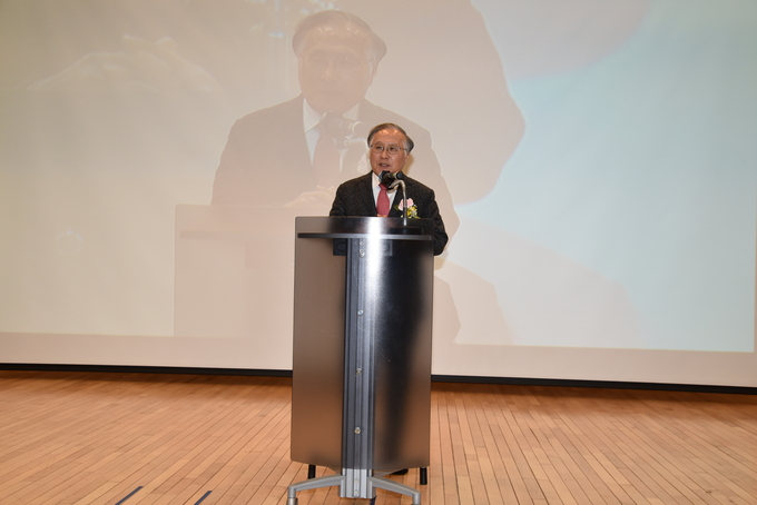 송영오 명예회장이 축사를 하고 있다. ⓒ 국제희망나눔네트워크 제공
