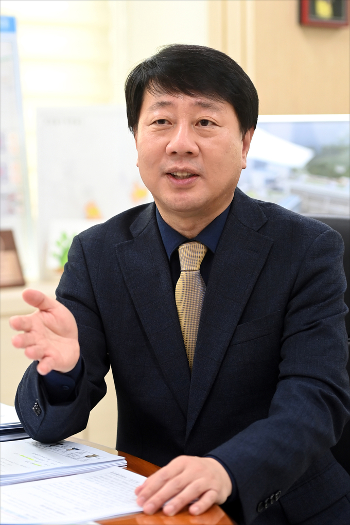 차준택 부평구청장이 갑진년 신년 인터뷰를 가지고 있다 ⓒ 부평구 제공