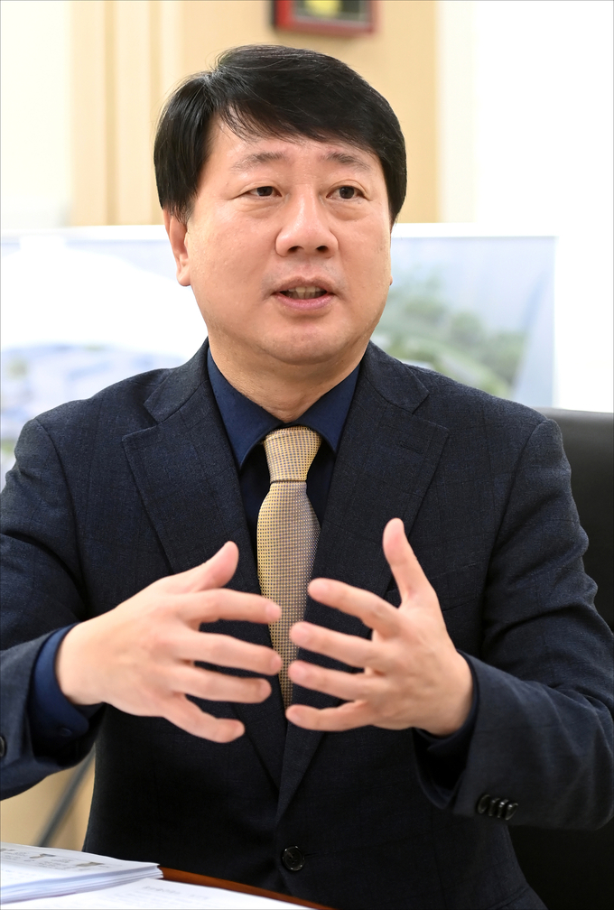 차준택 부평구청장이 갑진년 신년 인터뷰를 가지고 있다 ⓒ 부평구 제공