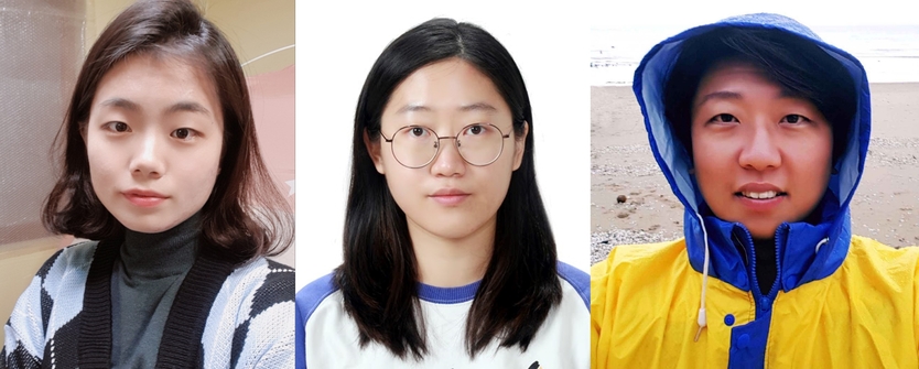 (왼쪽부터) 인천대학교 해양학과 이소명 박사과정생, 김재희 박사과정생, 이재성 교수 ⓒ 인천대 제공