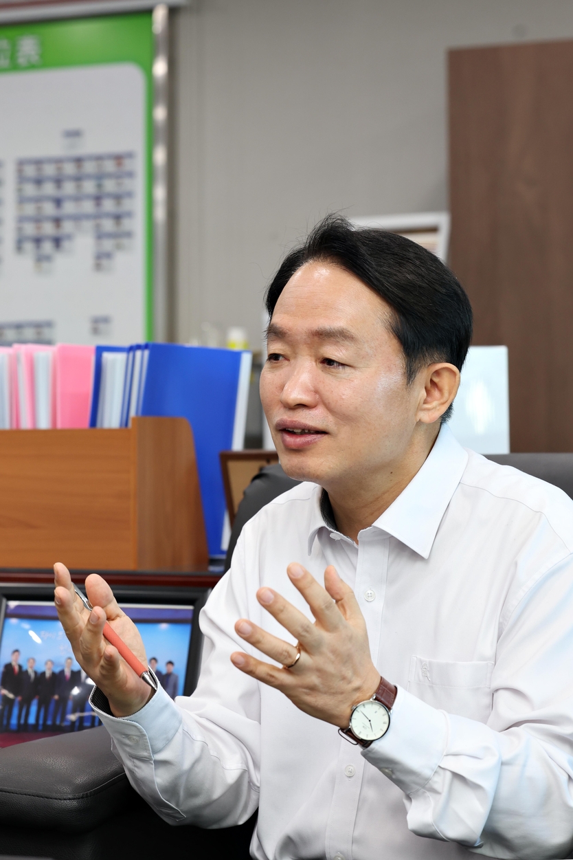 김찬진 동구청장이 화도진 축제의 유래와 역사에 대해 이야기 하고 있다. ⓒ 동구청 제공