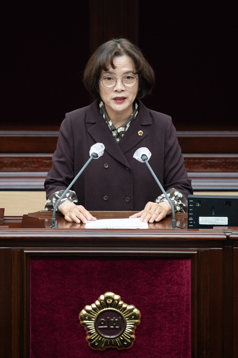 신영희 의원이 5분 자유발언을 하고 있다. ⓒ 인천시의회 제공