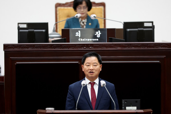 김종배 인천시의회 의원이 시정질문을 하고 있다. ⓒ 인천시의회 제공