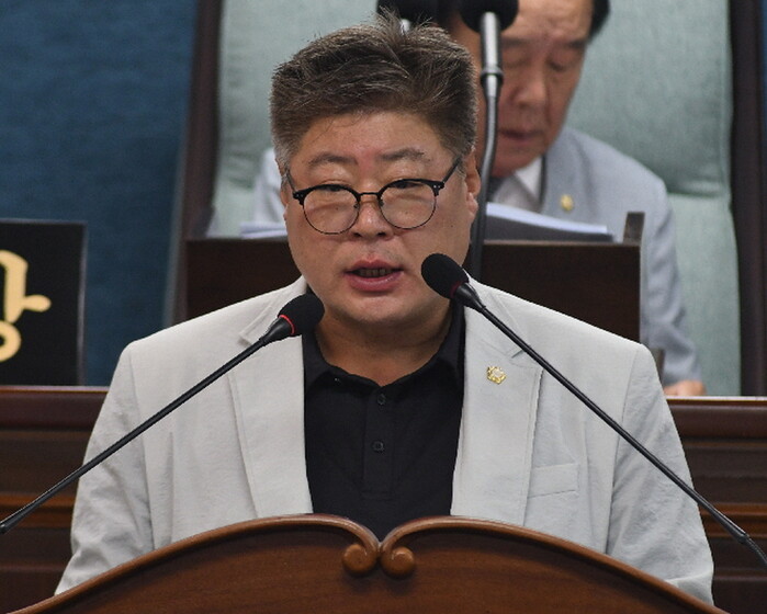 정락재 의원이 구정 질문을 하고 있다. ⓒ 미추홀구의회 제공