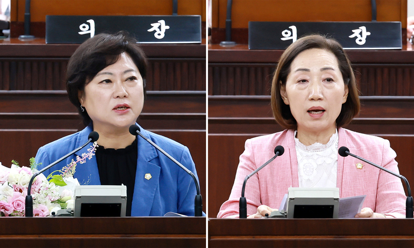 부평구의회 제9대 후반기 안애경 의장, 유정옥 부의장 ⓒ 부평구의회 제공 
