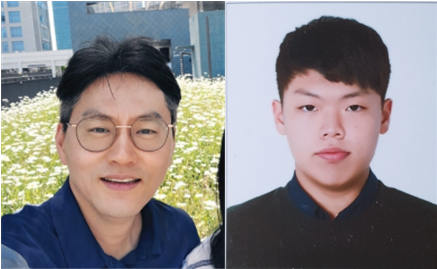 좌측부터 인천대 김현범 교수, 인천대 김민수 학석사연계과정 학생 ⓒ 인천대 제공