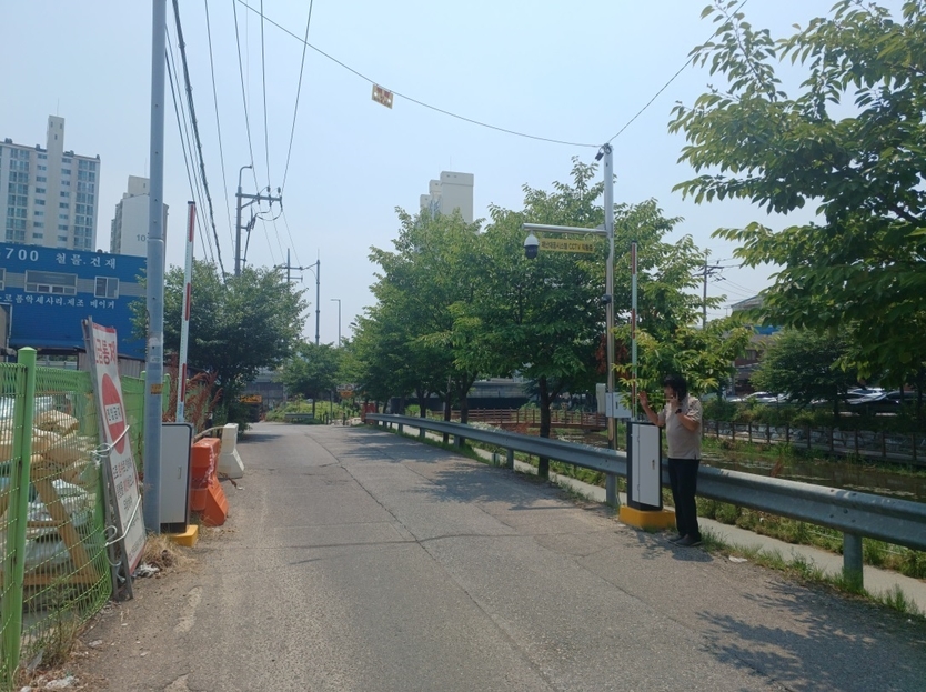계양구, 침수 우려지 3곳에 자동 진입 차단시설 설치ⓒ계양구제공