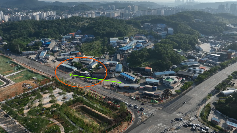 인천 서구 사월마을 주번 도로 ⓒ 에코넷 제공