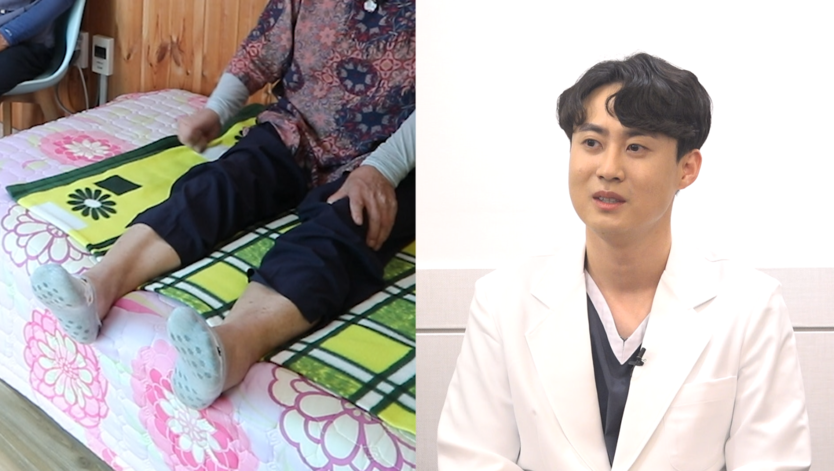 김주현 원장이 김태연씨의 상태를 점검하고 있다. ⓒ 이수찬의청바지 제공