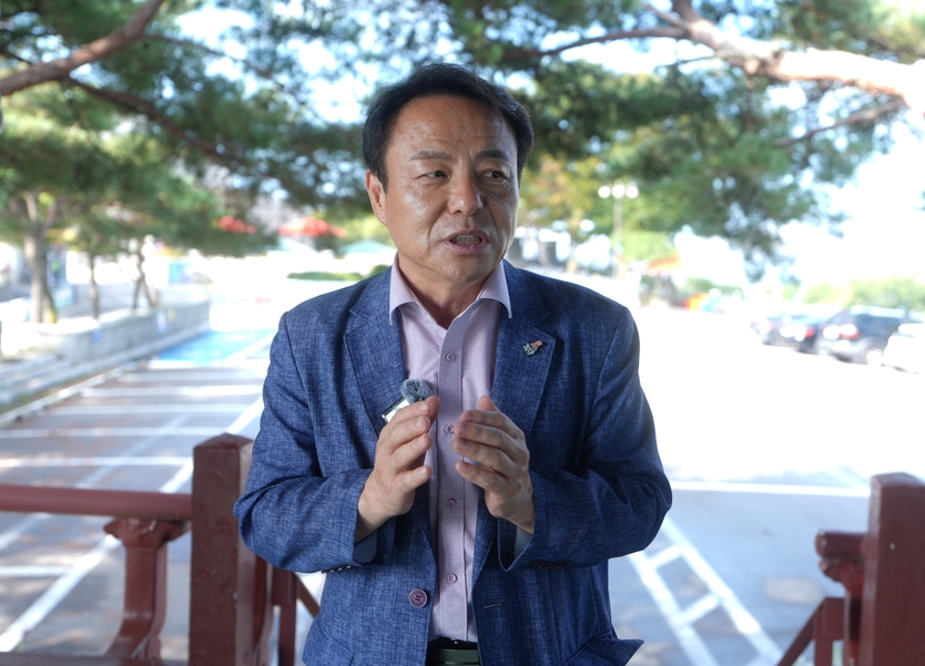 KCLC 오두산 통일전망대 및 양화진 선교사묘원 특별기도회에서 인사말을 전하는 황보국 세계평화통일가정연합 한국협회장 ⓒ 세계평화가정연합 제공