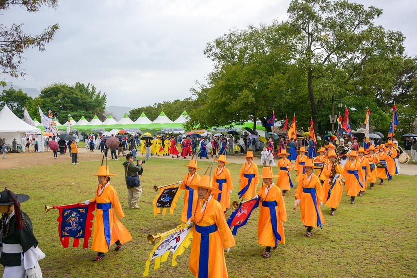 제29회 순천 낙안읍성 민속문화축제 취타대 공연. ⓒ 순천시 제공