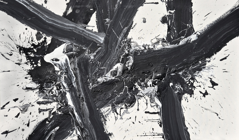 우종택, memory of origin, mixed media on canvas, 97x145.5cm, 2024 ⓒ 인천대 제공