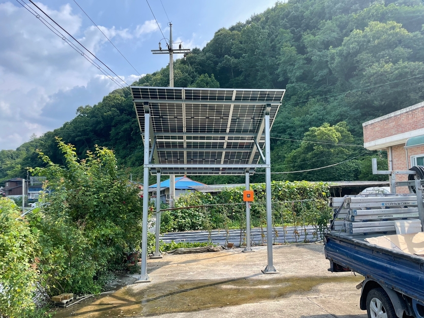 태양광 설치모습.(사진=충주시)
