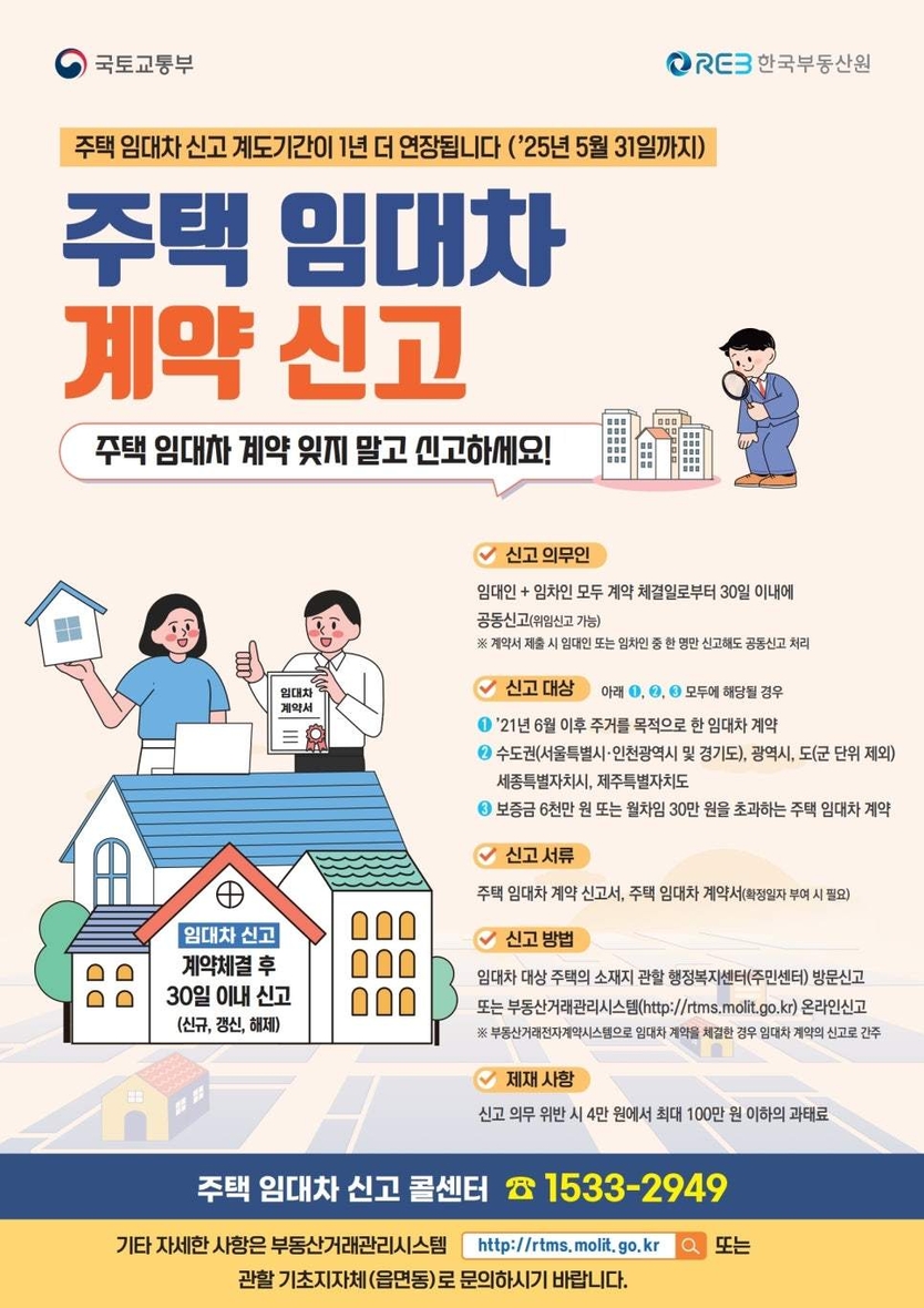 주택 임대차 계약 신고 홍보 포스터. ⓒ 나주시 제공