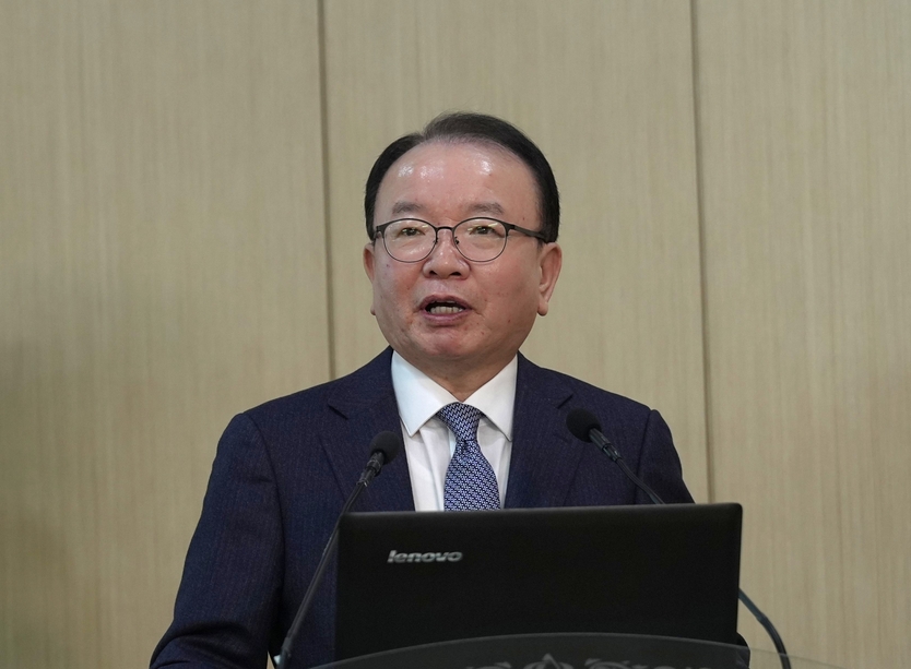 신통일한국을 위한 광진구 대국민 순회강연에서 환영사를 하는 용진헌 광진대교회장. ⓒ 세계평화통일가정연합 제공