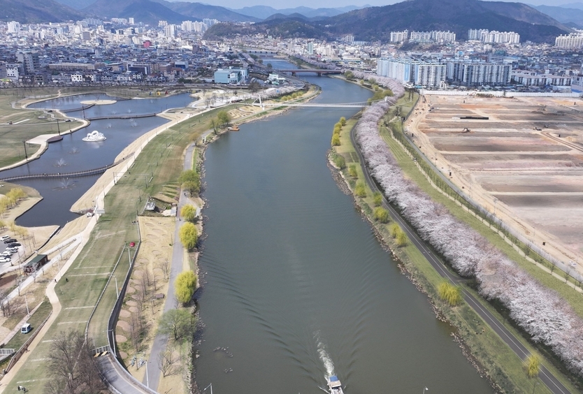 동천 수변공원 개방ⓒ순천시 제공