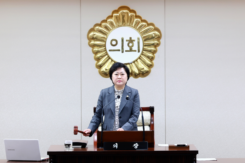  부평구의회 제268회 임시회 개회,부평구의회 안애경의장 ⓒ 부평구의회 