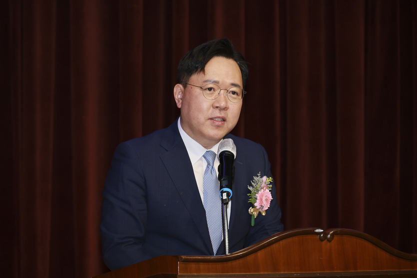 제44대 최병관 행정부지사의 퇴임식에서 퇴임사를 하고 있다. ⓒ 전북자치도 제공