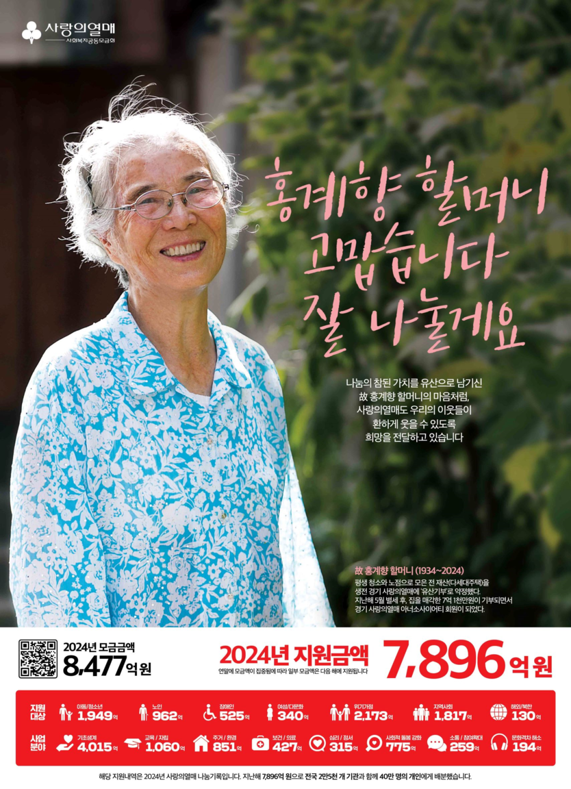사랑의열매 2024년 배분명세 공고 포스터ⓒ 사랑의열매 