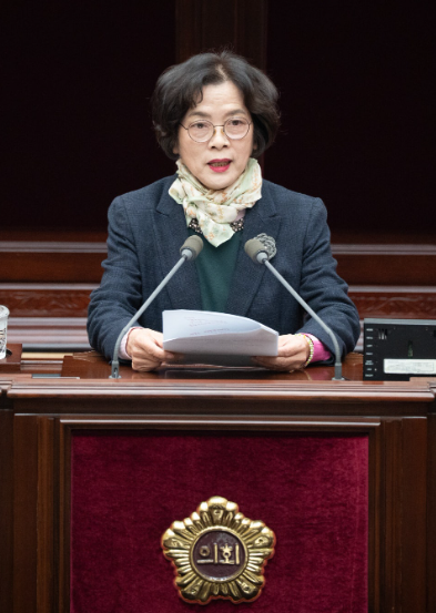 신영희 시의원이 5분 발언을 하고 있다. ⓒ 인천시의회 제공