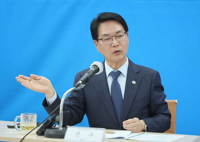 심덕섭 고창군수, 서해안철도 관련 기자간담회ⓒ고창군청 제공